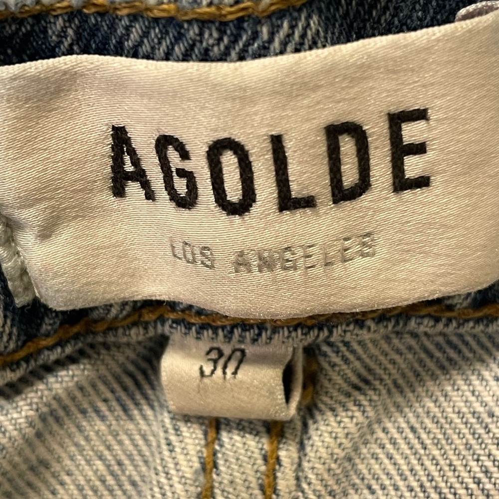 AGOLDE x ANTHROPOLOGIE NWOT 90s Cinched Ultra High Rise Straight Jeans - Picture 10 of 13